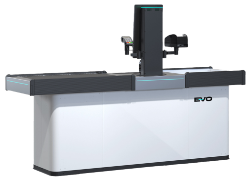 Selvbetjeningskasse med scanner og touchskærm - roto-model.